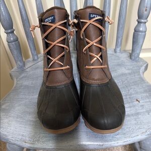 Sperry Dark Brown and Black Duck Boots